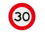 30 KM verkeersbordje