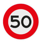 50 KM verkeersbord