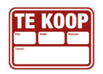For Sale Auto Sign retro verkoopbord NL