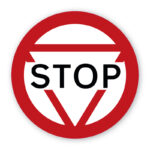 Retro STOP verkeersbordje