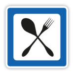 Restaurant bordje vierkant 15cm