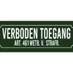 Verboden toegang bord
